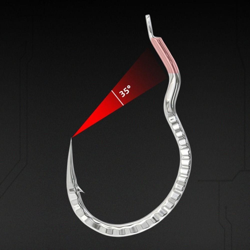 โชคทั้งหมด 10ชิ้นอัตโนมัติพลิก ตะขอปลา,กันลื่นเกล็ดปลาลวดลายตะขอตกปลา, กีฬากลางแจ้งเหล็กคาร์บอนสูงคมหนามตกปลารอกปลาคาร์พ - รูปที่ 7