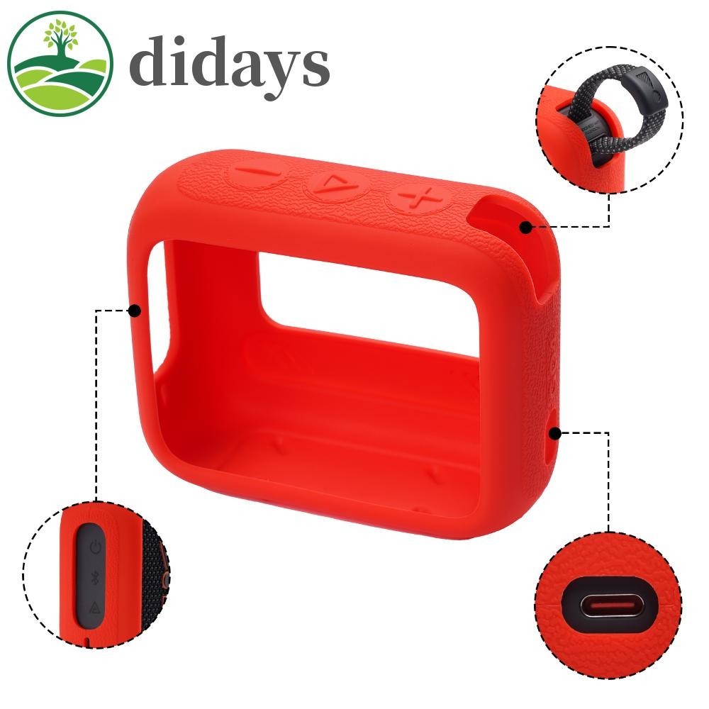 🚚สต็อกพร้อมในกรุงเทพ🚚 เคสซิลิโคนลําโพงป ้ องกันรอยขีดข ่ วนพร ้ อมคาราบิเนอร ์ สําหรับ J-B-L GO 4