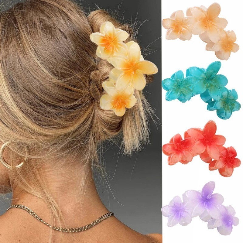 ฤดูร ้ อนใหม ่ ฮาวายดอกไม ้ ที ่ มีสีสันคลิปผมชายหาด Hairpin Barrettes อุปกรณ ์ เสริม