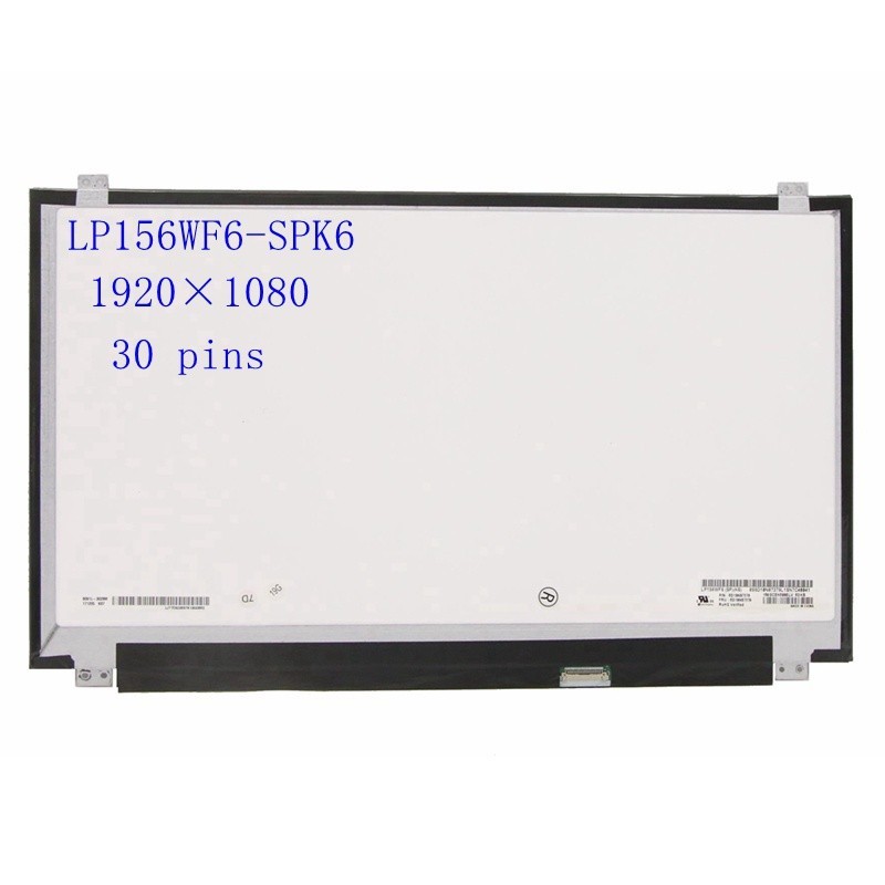 15.6 นิ้วแล็ปท็อปหน้าจอ LCD แผง LP156WF6-SPK3 SPK6 N156HCE-EBA EAA IPS FHD 1920*1080 EDP 30pin