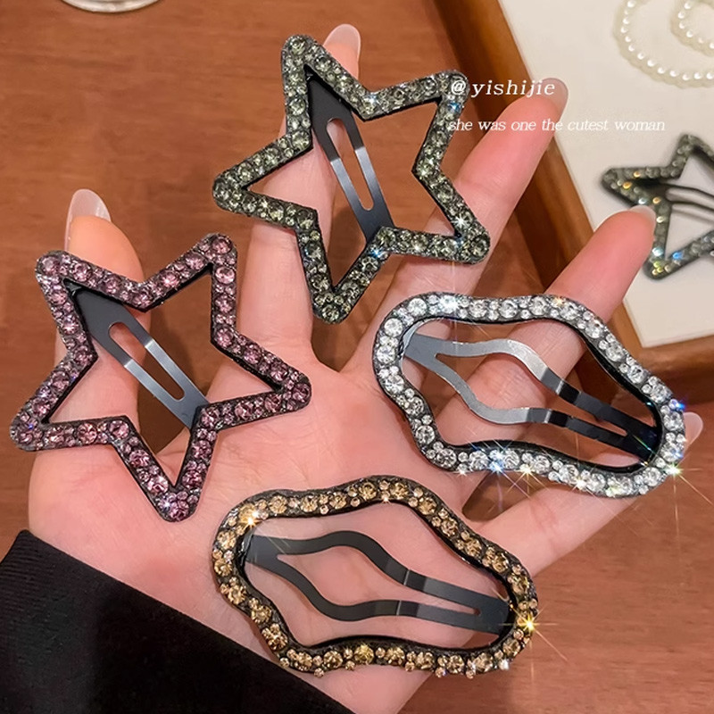 2024 ใหม ่ Diamond Cloud/Star กิ ๊ บติดผมผู ้ หญิงหน ้ าผาก Bangs คลิป Headpiece