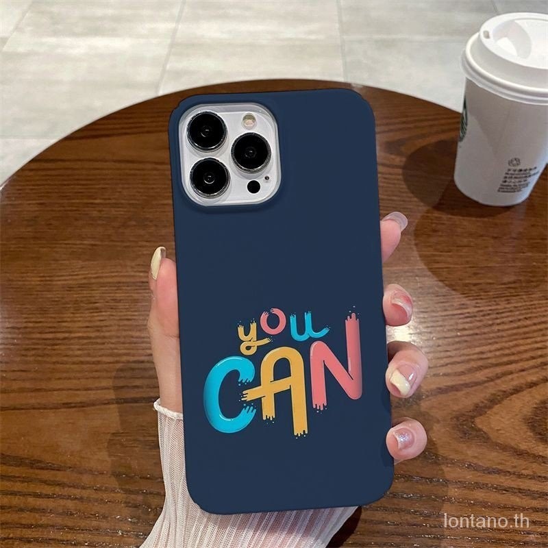 Simple สีภาษาอังกฤษป้ายเคสโทรศัพท์ iPhone เหมาะสําหรับ iPhone 11promax 15 12 13 14 11 pro 7 8 plus โ
