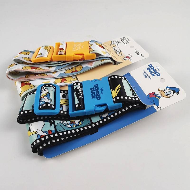 Disney Stitch Winnie The Pooh Donald Duck Chip & Dale Toy Story Spiderman Travel Luggage Strap Belt 177291