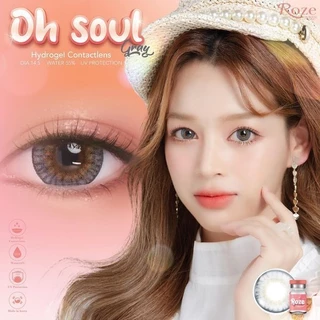 🔥คอนแทคเลนส์ Hydrogel❤️ขนาดบิ๊กอายโตมาก❤️ Oh soul (Rozelens) สี : Brown/Gray