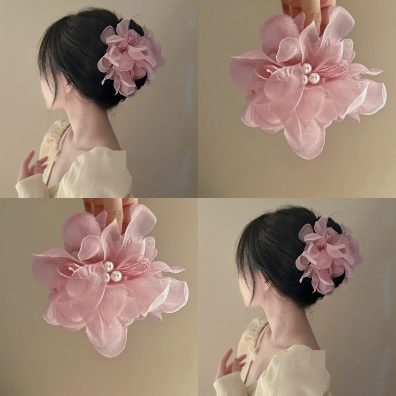 Elegant ดอกไม ้ กิ ๊ บติดผมแฟชั ่ นเกาหลีออกแบบ Hairpin ฤดูร ้ อนผม Clamp อุปกรณ ์ เสริมผมสําหรับผู ้ หญิงหญิง