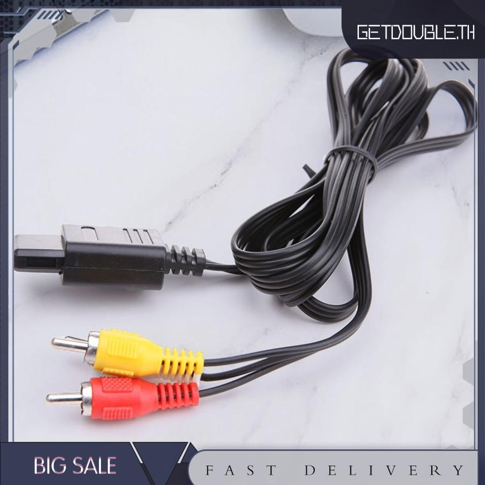 [Getdouble.th ] Av Audio Video A/V สายไฟทีวีสําหรับ 64 N64 GameCube NGC SNES SFC