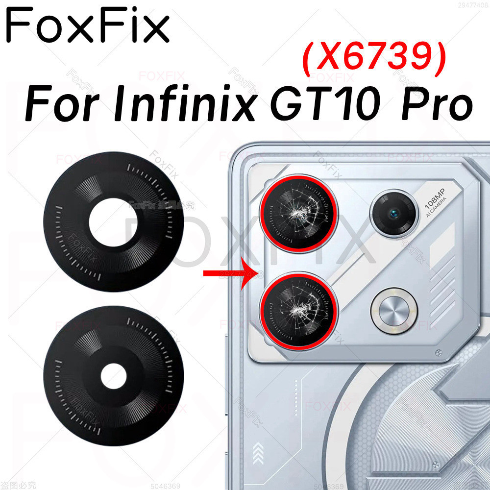 เลนส์กล้องด้านหลัง พร้อมสติกเกอร์กาว แบบเปลี่ยน สําหรับ Infinix GT 10 Pro GT10 Pro X6739