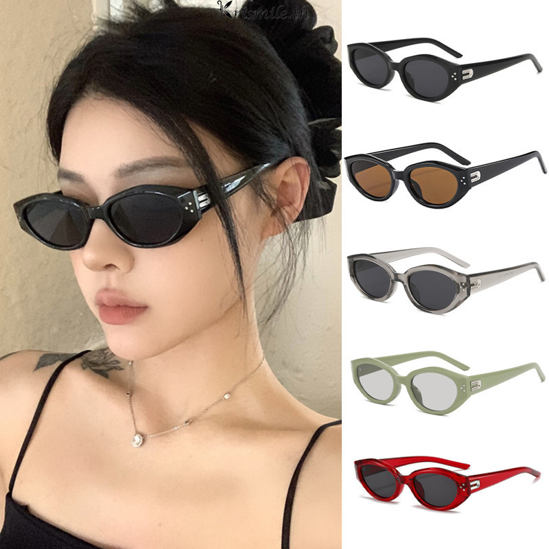 COD-ในไทย💖แว่นตา แว่นตากันแดด ป้องกันแสงแดด ป้องกันรังสียูวี ย้อนยุค สไตล์เกาหลี คุณภาพสูง Unisex-Kri