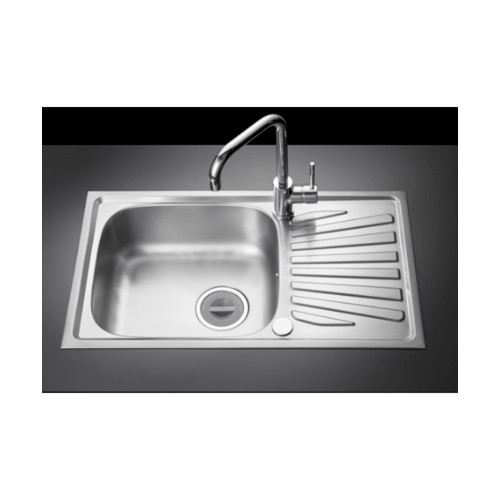 LOCAL789 MEX อ่างล้างจาน 1 หลุม มีที่พัก DL75MN  สีโครเมี่ยม ร้านอยู่ในไทย