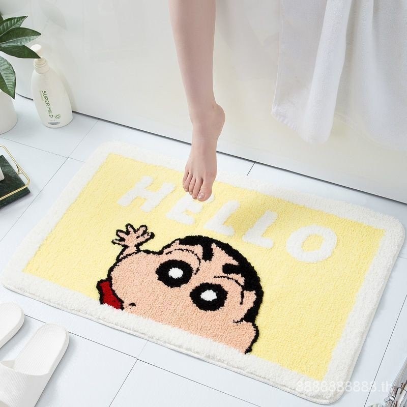 การ์ตูนการ์ตูน ดินสอสี หน้าแข้ง-ชาน เลียนแบบแคชเมียร์ดูดซับเบาะนุ่มห้องน้ําห้องส้วมเสื่อเท้าห้องน้ําห้องส้วมแผ่นพื้นกันลื่น