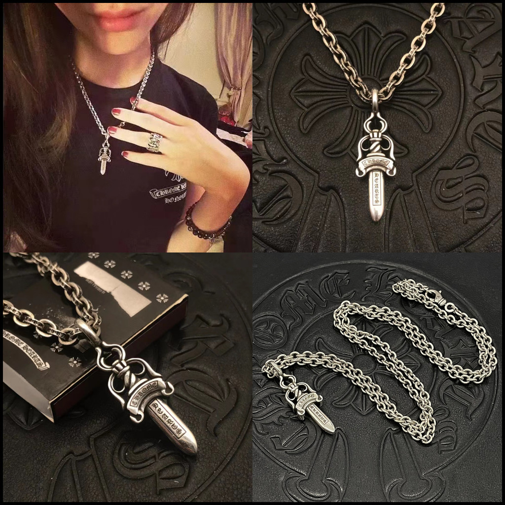 เงิน 925 สองด้านสร้อยคอ Virgin Vintage Punk สไตล์อุปกรณ์เสริม Street Hip Hop เครื่องประดับ Luxury Party ของขวัญ CX019
