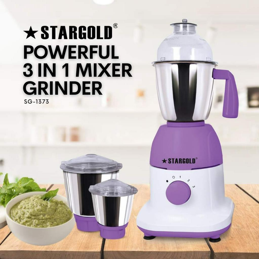 เครื่องปั่นสแตนเลส (STARGOLD SG-1373) ระบบ 3 in 1, มอเตอร์ Cooper 6000w Pengisar Serbaguna, Blander 