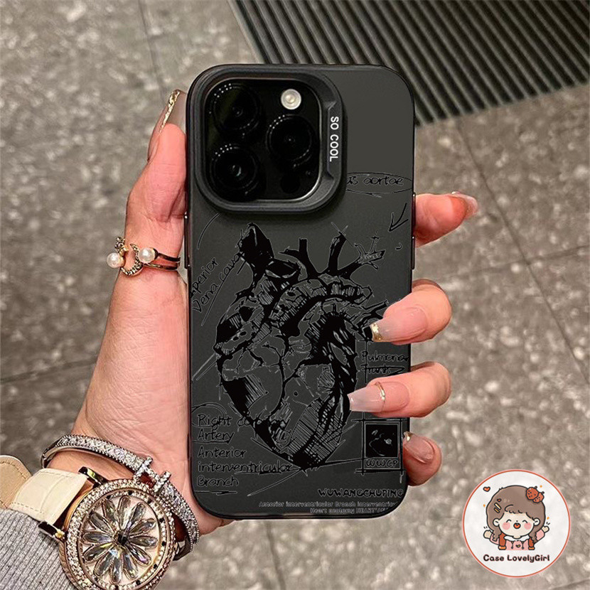 ส่งจากไทย เท่เป็นหัวใจของแฟชั่น เคส IPhone 15 16 11 13 14 Pro Max XR พสัส13 12 Pro 7 8 Plus SE X Xs Max Hard Case