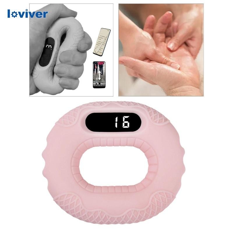 [ Loviver ] Hand Grip Strengthener , Forearm Silicone Power Exercisions, Hand