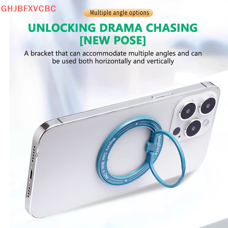 Zhechuiaaa.th สําหรับ Lenovo โทรศัพท์ Magnetic Finger Ring สําหรับ Iphone 12 13 Pro Max Mini แม่เหล็กโทรศัพท์ขาตั้ง Grip Mount สมาร์ทโฟนอุปกรณ์เสริม srckn neck