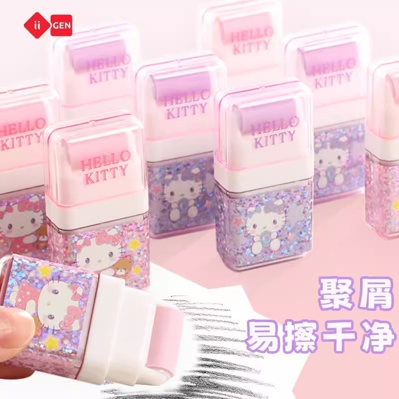 Sanrio Hello Kitty Roller Eraser น ่ ารักสร ้ างสรรค ์ การเขียนแก ้ ไขโรงเรียนนักเรียนสํานักงานประถมศึกษาเครื ่ องเขียนยาง