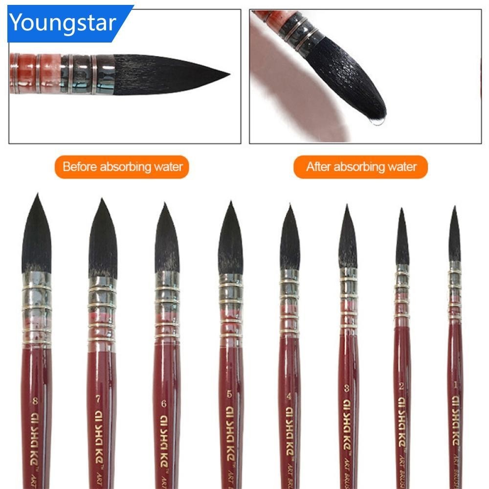 [ForeverYoung] แปรงสีน ้ ําศิลปินมืออาชีพ ชุดแปรงทาสี Gouache แปรงภาพวาดสีน ้ ํามันศิลปะอุปกรณ ์ วาดภาพ M3P1