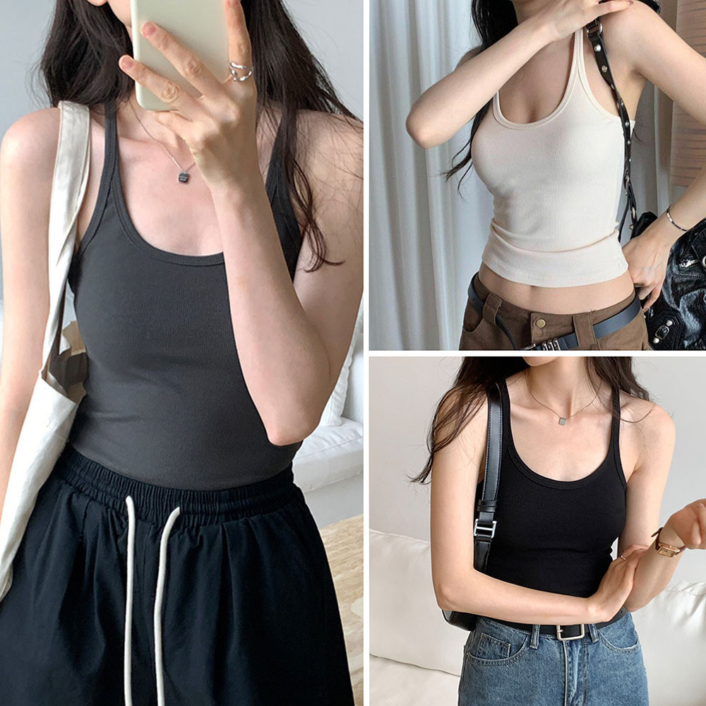 Betty House เสื้อกั๊ก เสื้อสายเดี่ยวผู้หญิง แฟชั่นไตล์เกาหลี  น่ารัก ใช้งานได้หลากหลาย