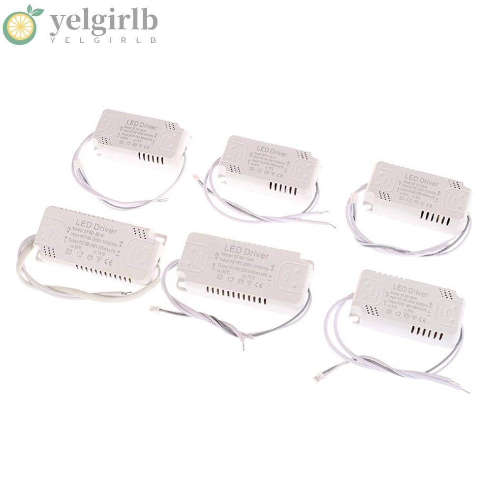 Yelgirlb ไฟ LED Driver, 8-24W 20-36W 30-50W 36-60W 50-70W 60-80W AC165-265V Light Power Adapter, Rectifier Non-Isolating Unit Lighting Driver Power Supply LED โคมไฟเพดาน