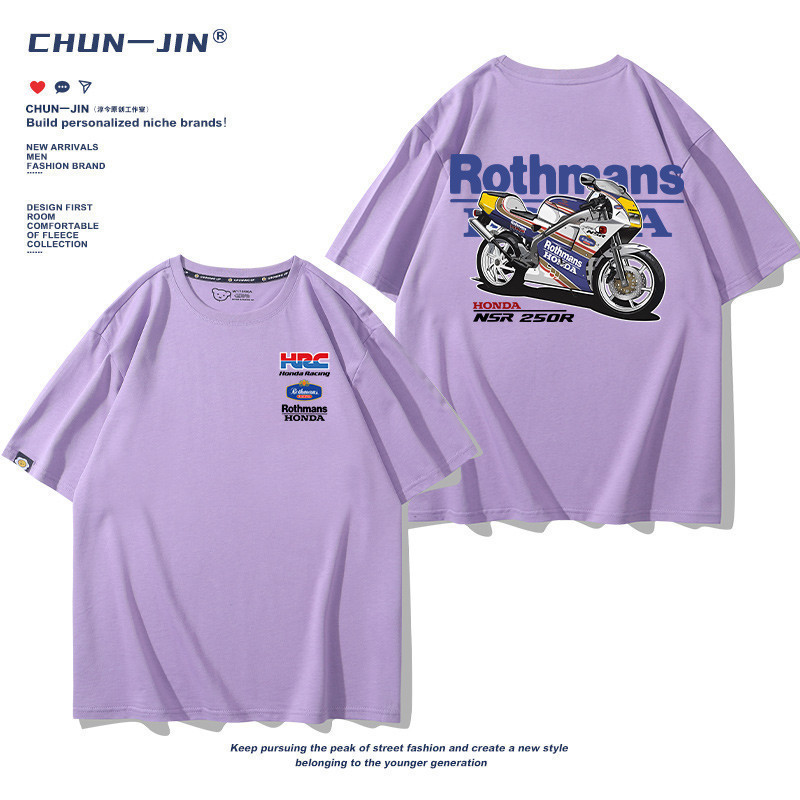 S-5XL Honda Two-chong Flaming Chariot Nsr250p4 Lok Fumen Hrc Joint Riding เสื ้ อยืด - รูปที่ 7