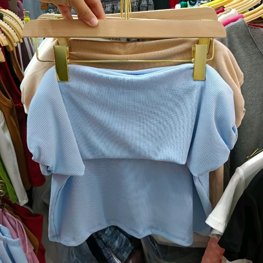 HPS เสื้อปาดไหล่ ผ้าร่องนิ่ม อก 42-50" นิ้ว