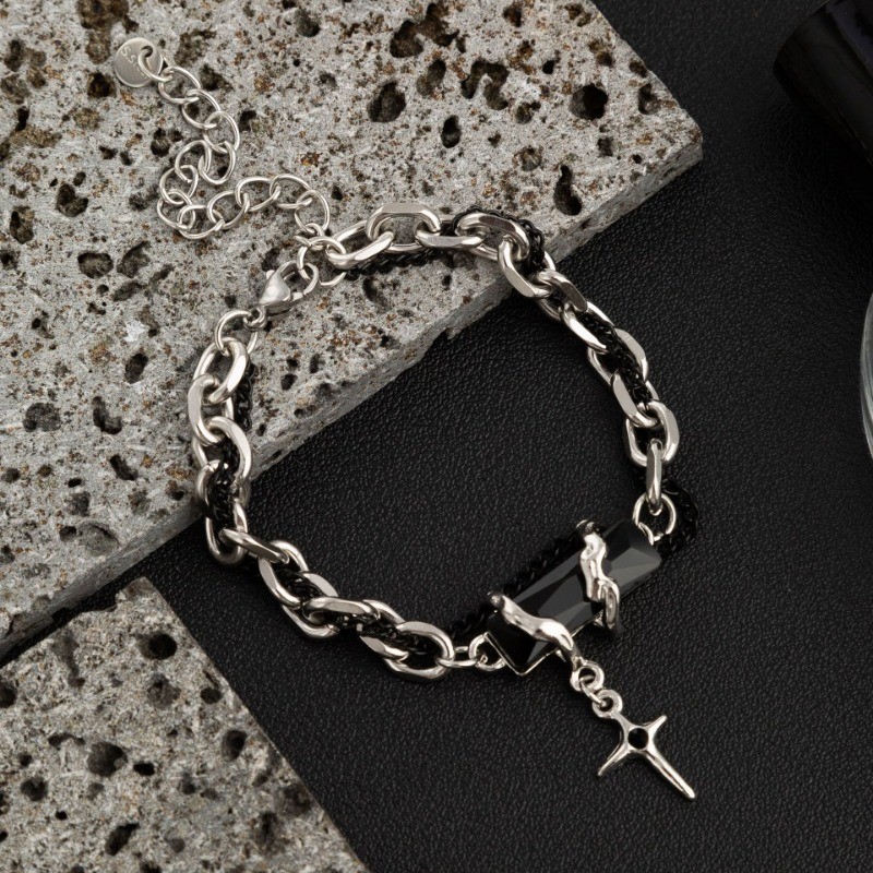 จี้อัญมณีสีดําโซ่มือ-ข้ามหนามสร้อยข้อมือหนาม-เครื่องประดับเครื่องประดับ-ของขวัญวันวาเลนไทน์-โกธิค,พังก์,เกาหลี อิน - รูปที่ 5