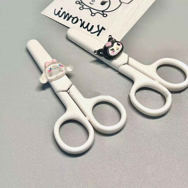 Kuromi Hand Made กรรไกร Kawaii Art ความปลอดภัยกรรไกรเด็กเครื่องเขียนโรงเรียนอุปกรณ์สํานักงานสาวของขวัญ