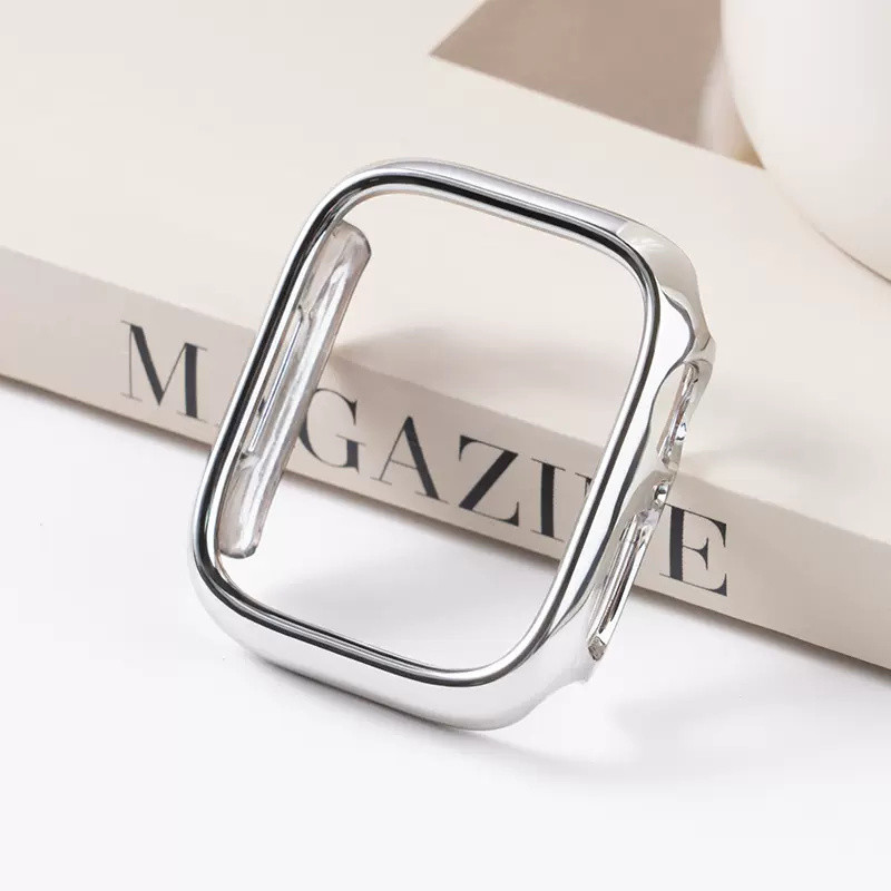 Hollow Electroplating สําหรับ Apple Watch Series 10 9 8 7 6 SE 5 4 1 2 3 Ultra/Ultra 2 สําหรับ i-Watch 46 มม.49 มม.45 มม.40 มม.44 มม.41 มม.38 มม.42 มม.นาฬิกาฝาครอบกันชน ราคา ถูกที่สุด ดีลบีเคเค แกลเลอรีภาพที่ 9