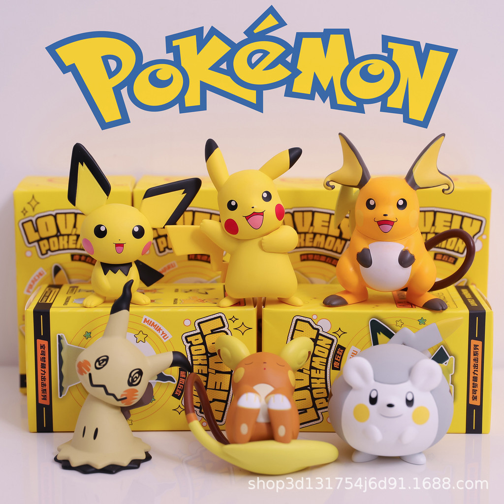 รูปน ่ ารักโจมตี Pikachu ของแท ้ Pokémon Pokémon เครื ่ องประดับน ่ ารักอินเทรนด ์ Play Figure