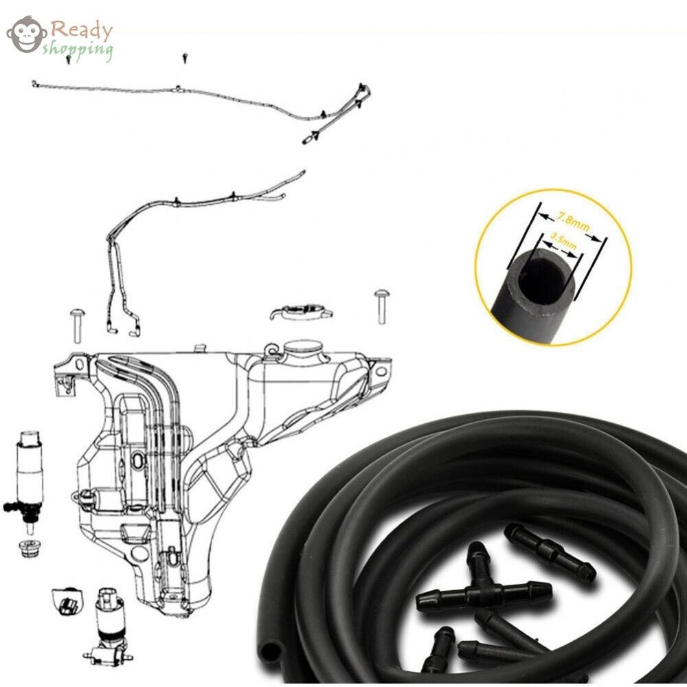 ชุดหัวฉีดปัดน ้ ําฝนกระจกสีดําสําหรับ Ford สําหรับขอบ 0711 หมายเลข OEM 7T4Z 17603 A