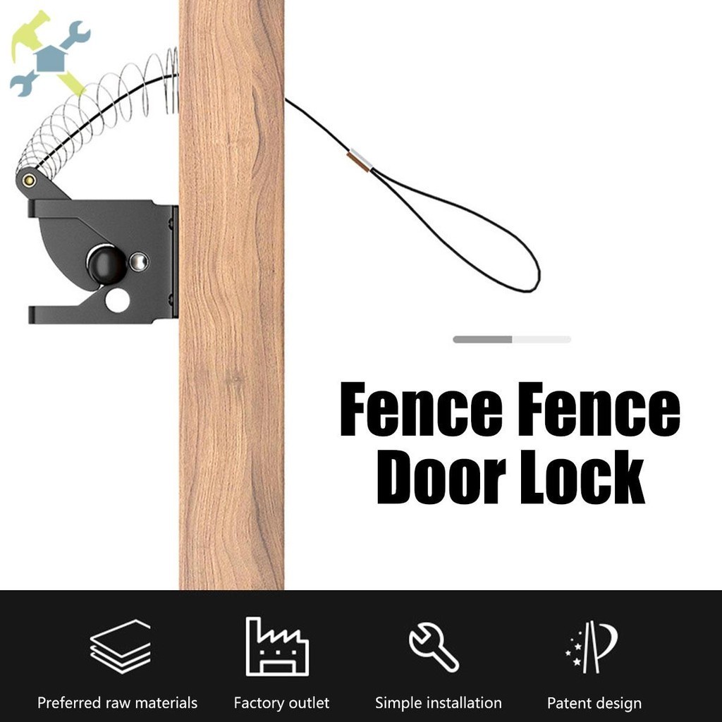 Self-locking Gate Latch เหล็กคาร์บอนโพสต์ติดตั้งรั้วประตู รูปที่ 8