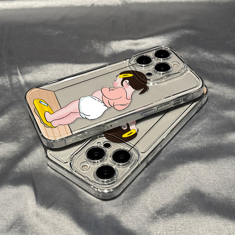 Space Case for iPhone 17 16 11 13 15 12 14 Pro Max X XS Max 7 8 15 14 Plus SE XR Clear TPU กันกระแทก เคสโทรศัพท์มือถือ - รูปที่ 3