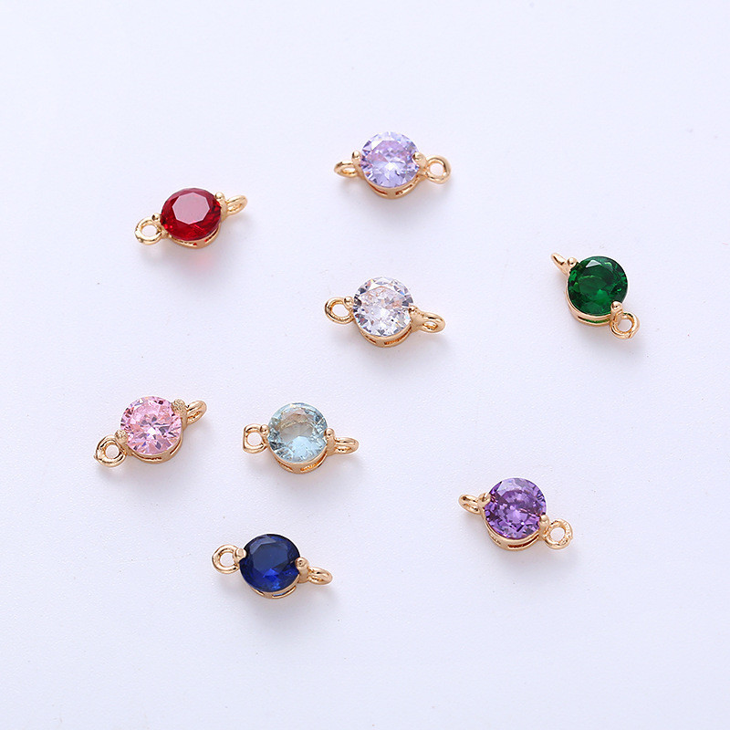 10 * 5 มม.ฝังไมโครเพทายรอบคู่แขวน diy Hairpin ต่างหูสร้อยคอสร้อยข้อมือพู่ Yingluo อุปกรณ์เสริมวัสดุ