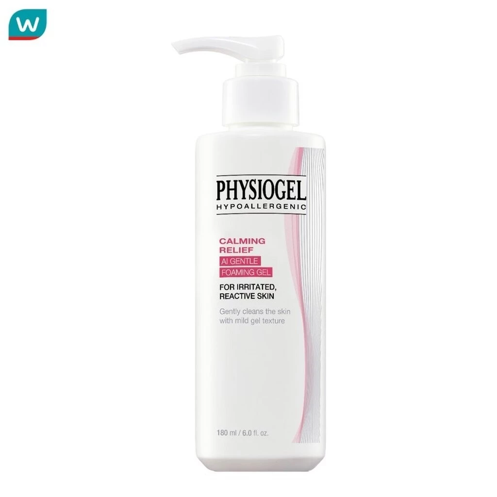 Physiogel ฟิสิโอเจล เรด ชูตติ้ง เอไอ เจนเทิล โฟมมิ่ง เจล 180 มล. ผลิตภัณฑ์ทำความสะอาดผิวหน้า