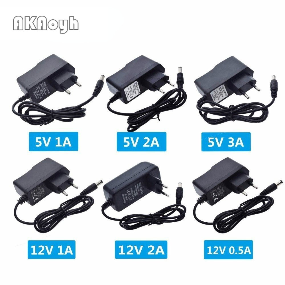 100-240v AC to DC Power adapter Supply อะแดปเตอร์ชาร์จ 5V 12V 1A 2A 3A 0.5A EU ปลั๊ก 5.5 มม.x 2.5 มม.ปลั๊ก DC DIY WIFI