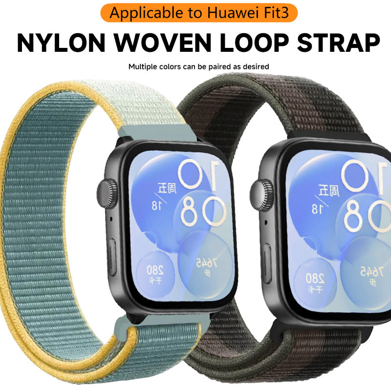 ไนลอนสายรัดสําหรับ Huawei นาฬิกา Fit 3 Smartwatch สร้อยข้อมือกีฬา Soft Band สําหรับ Huawei นาฬิกา Fit 3 Corrra Watchband อุปกรณ์เสริม