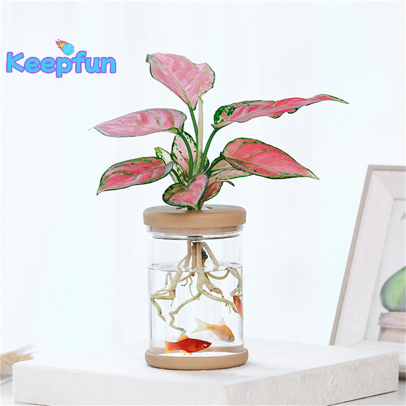 [ Keepfun ] หม ้ อสําหรับหม ้ อแจกันแก ้ วเทียม Plang กระถางขนาดเล ็ กพืชสีเขียวแจกันดอกไม ้ [ ใหม ่ ]