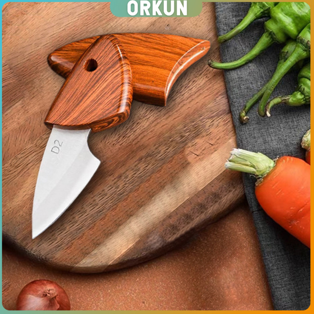 Orkun มีดขนาดเล็ก มีดพก ที่จับและปลอกพลาสติก พกติดตัวได้ Fruit knife
