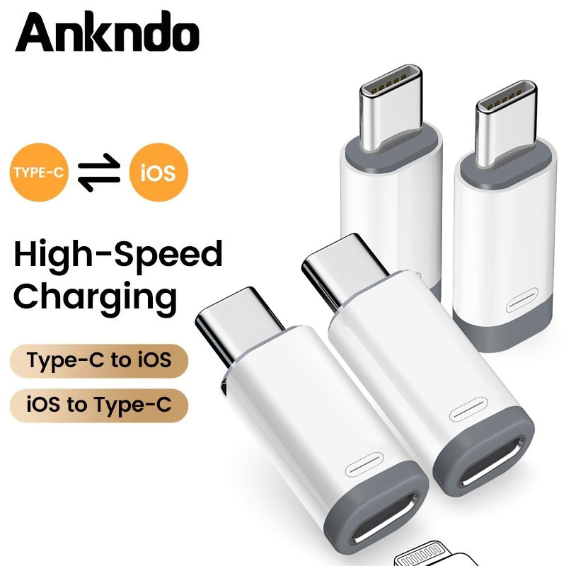 Ankndo Type c ถึง Lightning Adapter อะแดปเตอร์ Type C หญิงสำหรับ Ios Fast Charging Adaptador USB C Converter สำหรับ i/-Phone