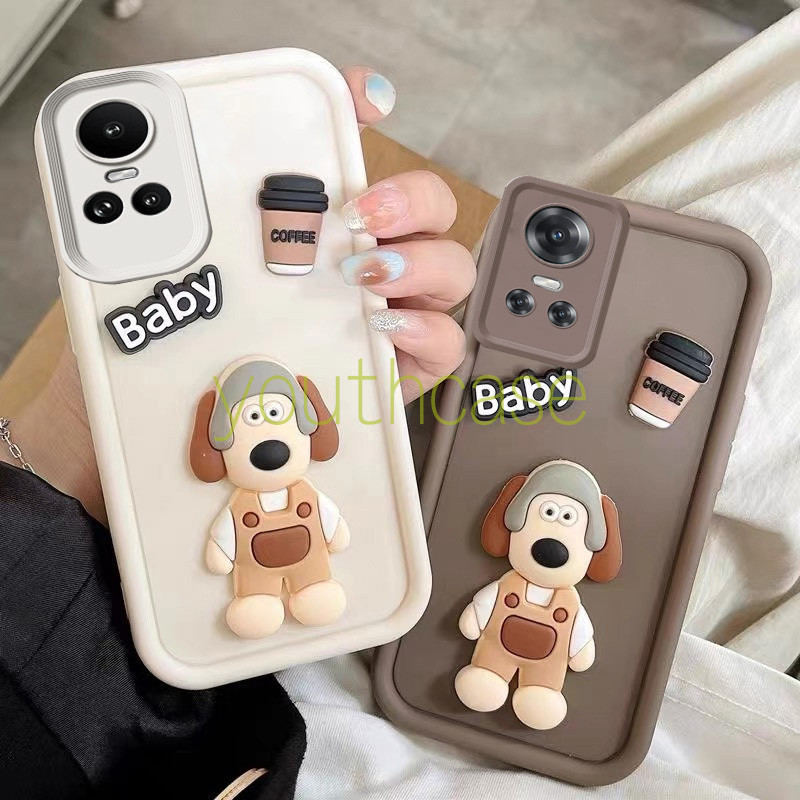 เคส oppo reno10 5g /10 pro 5g 3d Headmaster สุนัขเคสโทรศัพท์สําหรับ oppo reno10 5g กรณี oppo reno10 pro 5g กรณีน่ารัก