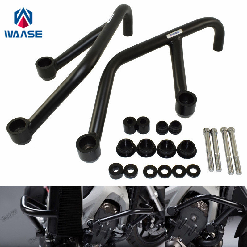Waase สําหรับ Yamaha MT-09 FZ-09 MT09 Tracer 900 GT XSR900 2013-2020 กันชนเครื่องยนต์ Guard Frash Stunt Cage Crash Bar กรอบ Protector