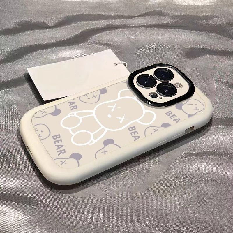 ใหม่เคสโทรศัพท์น่ารัก Simple Violent Bear เหมาะสําหรับ iPhone15/14PROMAX พัฟโทรศัพท์ XS/XR รวมทุกอย่
