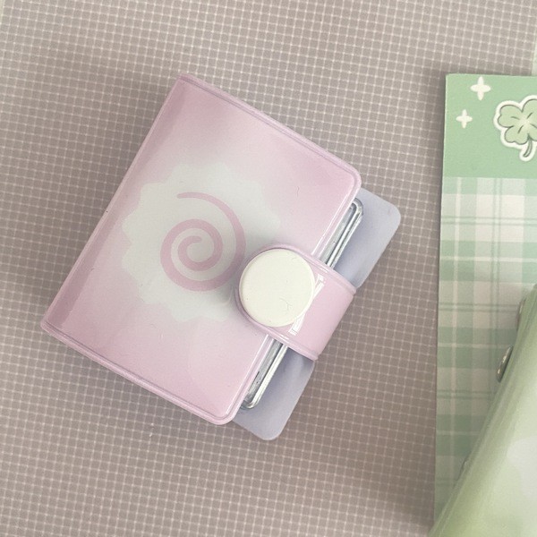 1 นิ้ว Narutomaki four-leaf Clover Mini Photo Album 20pcsPVC สมุดการ์ดรูปถ่ายแขนสองด้าน