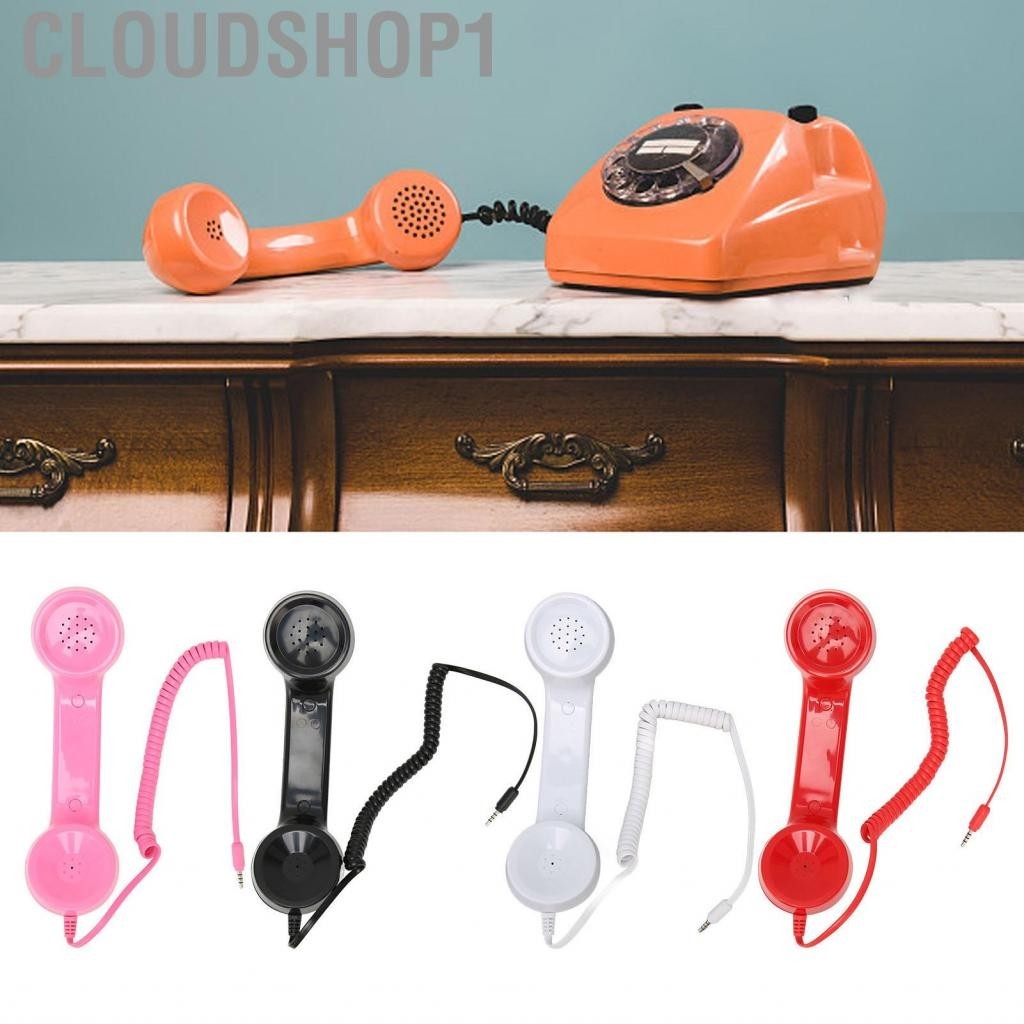 Cloudshop1 Retro Phone Handset มัลติฟังก์ชั่นป้องกันรังสีมือถือสำหรับโทรศัพท์มือถือคอมพิวเตอร์ ขายร้อน