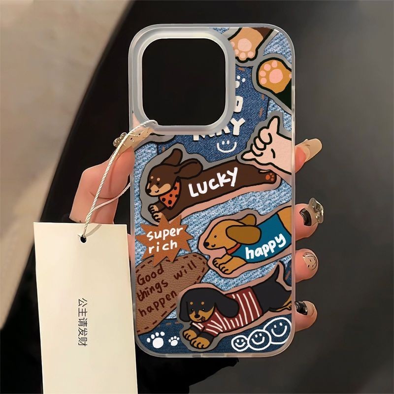 [G-Plus Studio] เคสโทรศัพท์ดัชชุนเหมาะสําหรับiPhone15/i13/14Plus/12Promax/11 Soft Shellกันกระแทก