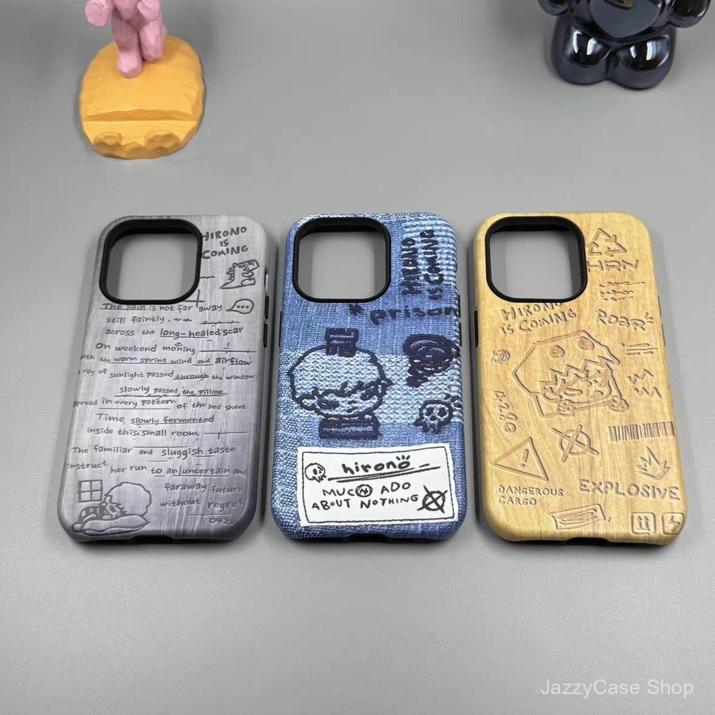 Hirono เคสโทรศัพท์สองในหนึ่งเดียวเหมาะสําหรับ iPhone 15 14 13 12 11 pro Max se X XR XS Max 7 8 6s Plus