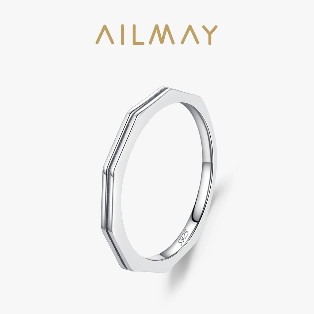 Ailmay 925 เงินอินเทรนด์ Stackable แหวนประณีตสําหรับผู้หญิงเครื่องประดับ