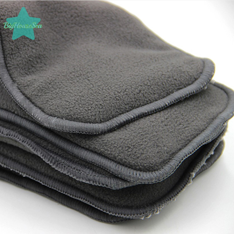 [BigHouseSea] ผ้าอ้อมผู้ใหญ่ซักได้ 5 ชั้นผ้าถ่านไม้ไผ่ผ้าอ้อมซับในใส่แผ่นรองใหม่