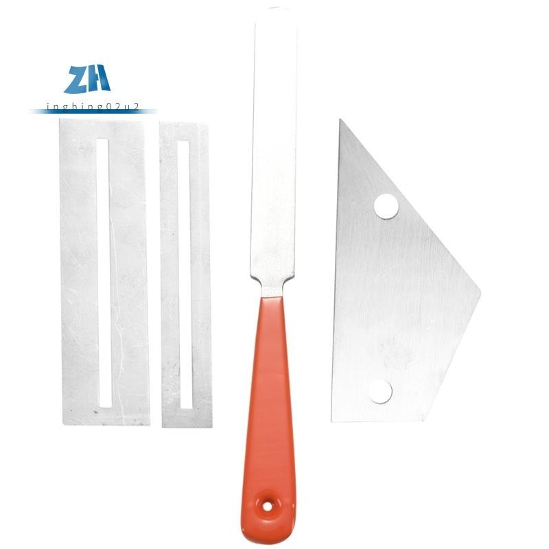 สแตนเลสกีตาร์ Fret File + Fret Rocker Level + Fingerboard Protector กีตาร์ Luthier เครื่องมือ