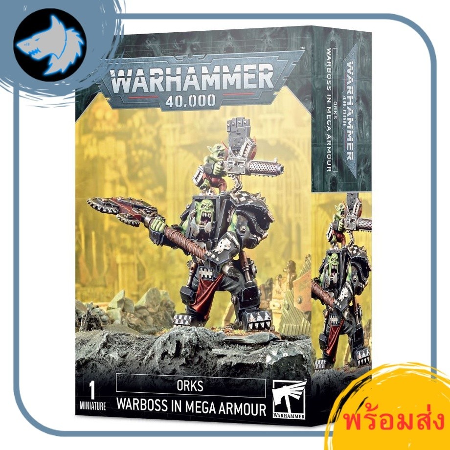 [พร้อมส่ง] WARHAMMER 40K: ORKS: ORK WARBOSS IN MEGA ARMOUR สินค้าวอร์แฮมเมอร์